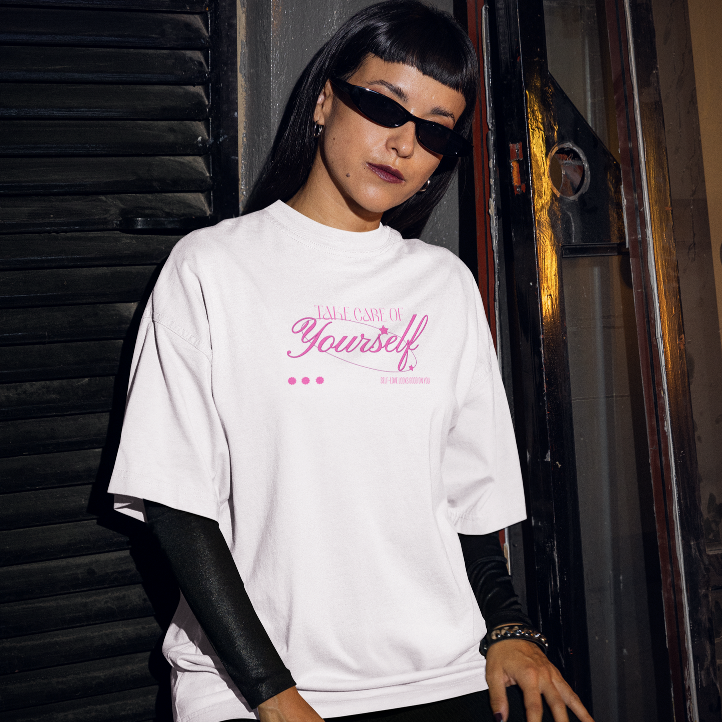 Take Care of Yourself Oversized Fit Tee