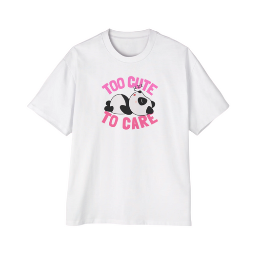 Too Cute to Care Panda Oversized Fit Tee